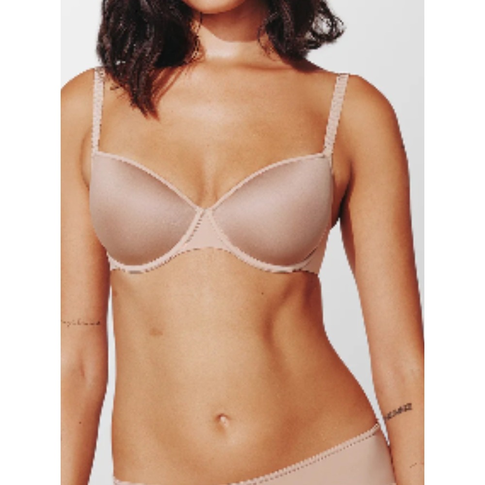ThirdLove 24/7 Classic T-Shirt Bra 36E Taupe Underwire Padded Everyday Comfort